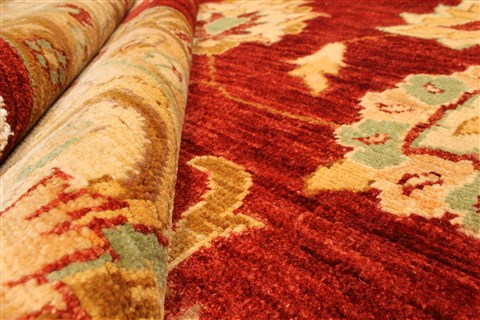 Pishavar Red Hand Knotted 136 X 172 Area Rug 250-30527 Image 7