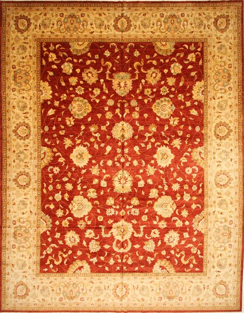 Pishavar Red Hand Knotted 136 X 172 Area Rug 250-30527 Image 0