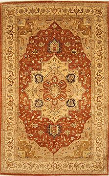 Indian Serapi Orange Rectangle 11x16 ft Wool Carpet 30529