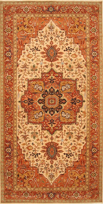 Serapi Beige Hand Knotted 711 X 1510 Area Rug 250-30530 Image 0