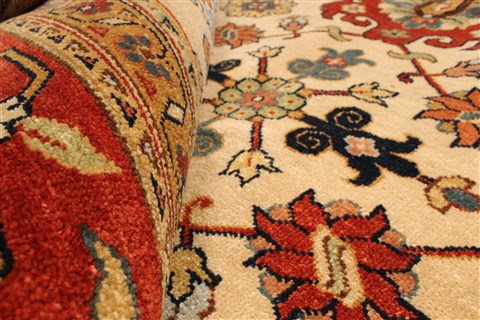 Serapi Beige Hand Knotted 911 X 206 Area Rug 250-30533 Image 6