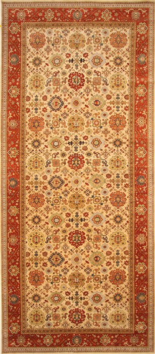 Serapi Beige Hand Knotted 911 X 206 Area Rug 250-30533 Image 0