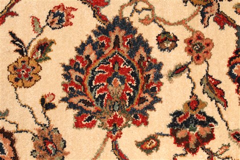 Kashan Beige Hand Knotted 100 X 182 Area Rug 250-30536 Image 2