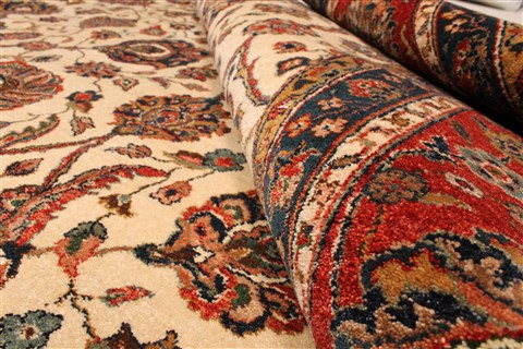Kashan Beige Hand Knotted 100 X 182 Area Rug 250-30536 Image 7