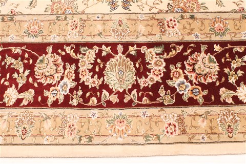 Tabriz Beige Hand Knotted 120 X 150 Area Rug 250-30537 Image 1