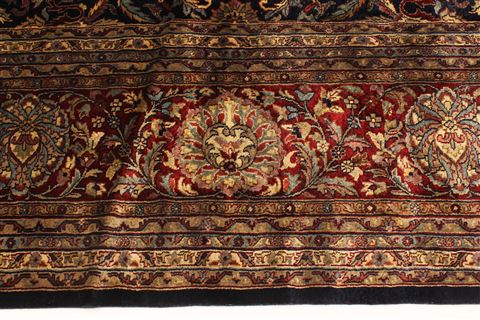 Kashan Green Hand Knotted 116 X 178 Area Rug 250-30544 Image 1