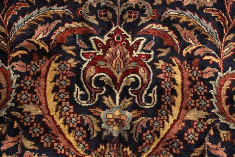Kashan Green Hand Knotted 116 X 178 Area Rug 250-30544 Image 2