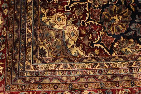 Kashan Green Hand Knotted 116 X 178 Area Rug 250-30544 Image 5