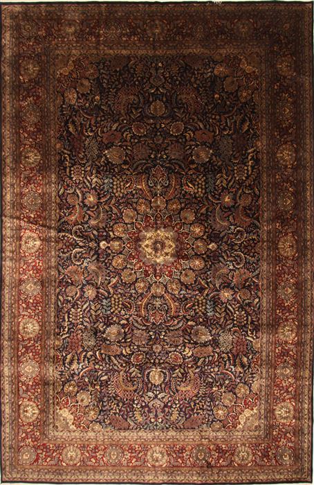 Kashan Green Hand Knotted 116 X 178 Area Rug 250-30544 Image 0
