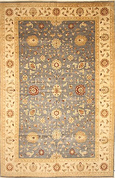 Indian Ziegler Beige Rectangle 12x18 ft Wool Carpet 30545