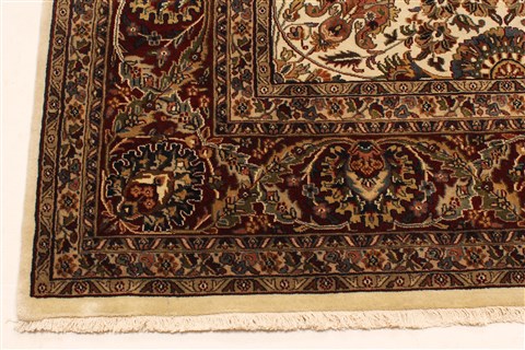 Kashan Beige Hand Knotted 91 X 182 Area Rug 250-30546 Image 11