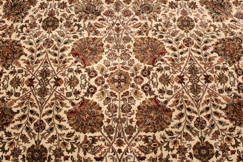 Kashan Beige Hand Knotted 91 X 182 Area Rug 250-30546 Image 12