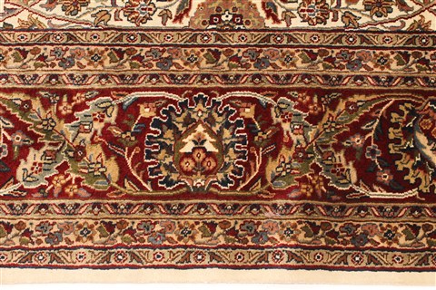Kashan Beige Hand Knotted 91 X 182 Area Rug 250-30546 Image 13