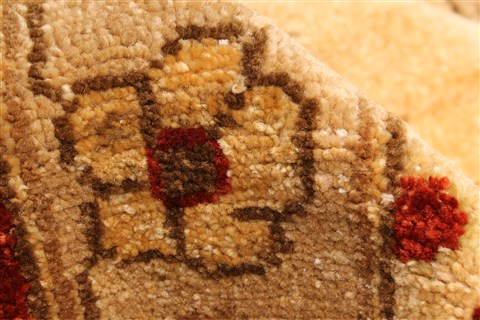 Pishavar Beige Hand Knotted 121 X 179 Area Rug 250-30547 Image 12