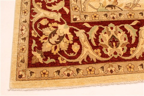 Pishavar Beige Hand Knotted 121 X 179 Area Rug 250-30547 Image 13
