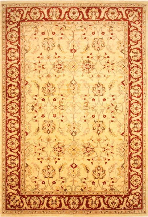 Pishavar Beige Hand Knotted 121 X 179 Area Rug 250-30547 Image 0