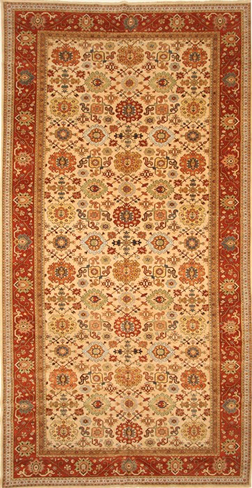 Serapi Beige Hand Knotted 911 X 197 Area Rug 250-30549 Image 0