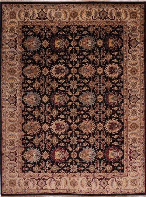 Jaipur Black Hand Knotted 86 X 116 Area Rug 301-30555 Image 0