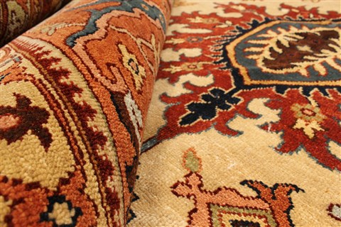Serapi Beige Hand Knotted 100 X 177 Area Rug 250-30562 Image 6