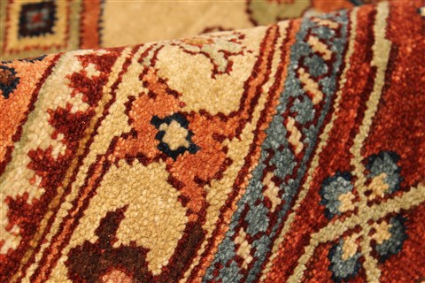 Serapi Beige Hand Knotted 100 X 177 Area Rug 250-30562 Image 8