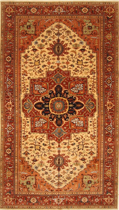 Serapi Beige Hand Knotted 100 X 177 Area Rug 250-30562 Image 0