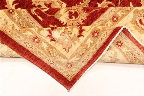 Pishavar Red Hand Knotted 110 X 150 Area Rug 250-30563 Image 7