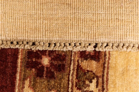 Pishavar Beige Hand Knotted 128 X 159  Area Rug 250-30570 Image 5
