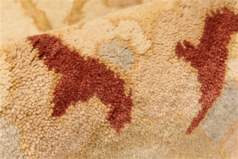 Chobi Beige Hand Knotted 121 X 166 Area Rug 250-30572 Image 2