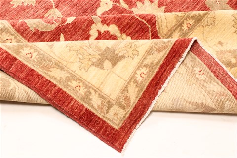 Pishavar Red Hand Knotted 127 X 177 Area Rug 250-30576 Image 7