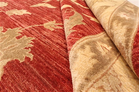 Pishavar Red Hand Knotted 127 X 177 Area Rug 250-30576 Image 8