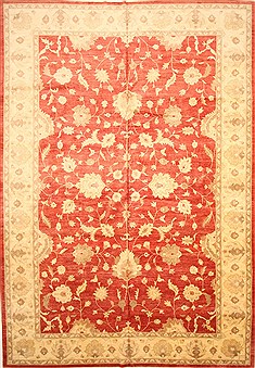 Pishavar Red Hand Knotted 12'7" X 17'7"  Area Rug 250-30576