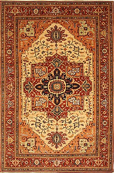 Serapi Beige Hand Knotted 11'9" X 17'8"  Area Rug 250-30579