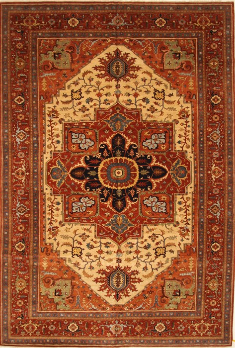 Serapi Beige Hand Knotted 1110 X 178 Area Rug 250-30583 Image 0