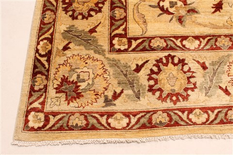 Pishavar Beige Hand Knotted 120 X 179 Area Rug 250-30585 Image 5