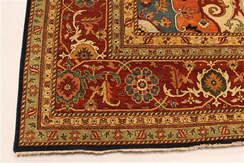 Serapi Blue Hand Knotted 1110 X 179 Area Rug 250-30589 Image 4