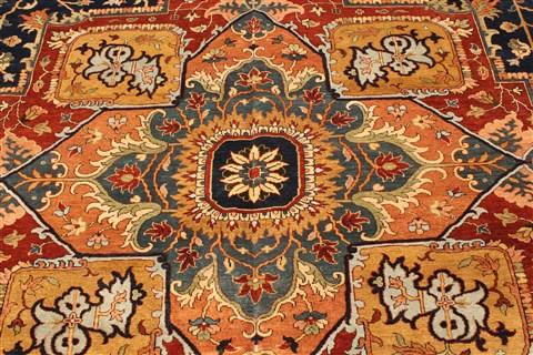 Serapi Blue Hand Knotted 1110 X 179 Area Rug 250-30589 Image 5