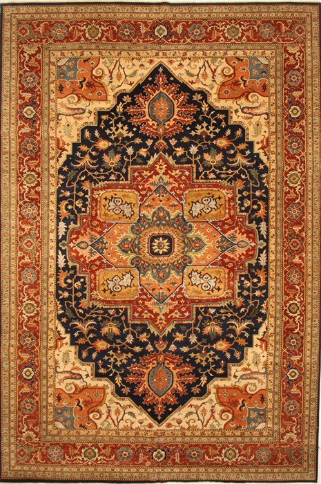 Serapi Blue Hand Knotted 1110 X 179 Area Rug 250-30589 Image 0