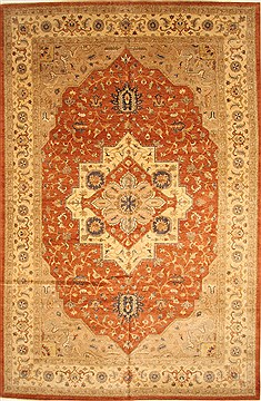 Ziegler Brown Hand Knotted 12'0" X 18'3"  Area Rug 250-30592
