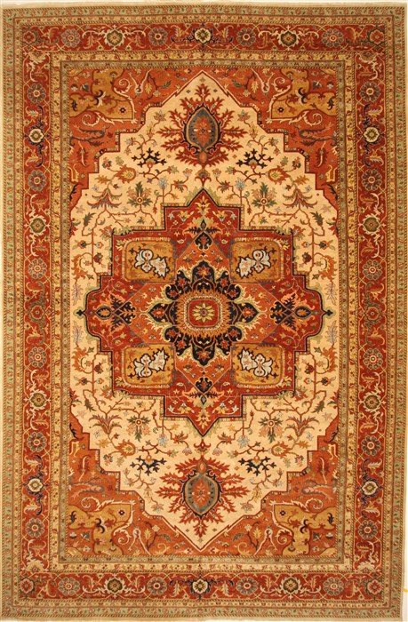 Serapi Beige Hand Knotted 119 X 1710  Area Rug 250-30598 Image 0