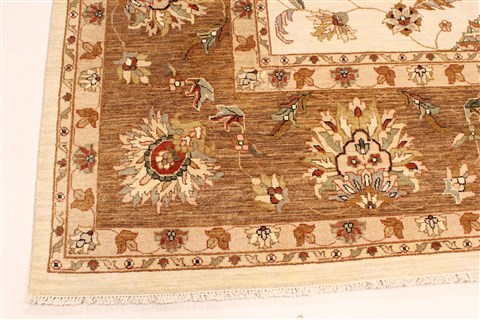 Ziegler Beige Square Hand Knotted 122 X 126 Area Rug 250-30604 Image 7