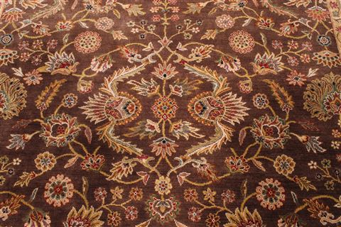 Jaipur Brown Hand Knotted 88 X 119 Area Rug 301-30607 Image 2