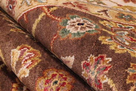 Jaipur Brown Hand Knotted 88 X 119 Area Rug 301-30607 Image 3