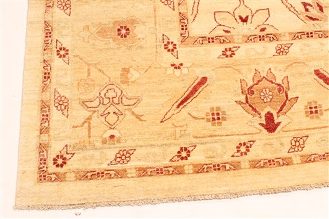 Pishavar Beige Hand Knotted 117 X 1610  Area Rug 250-30608 Image 10