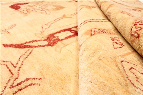 Pishavar Beige Hand Knotted 117 X 1610  Area Rug 250-30608 Image 6