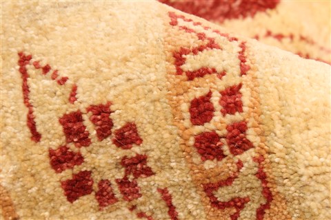 Pishavar Beige Hand Knotted 117 X 1610  Area Rug 250-30608 Image 8