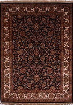 Jaipur Black Hand Knotted 9'1" X 12'5"  Area Rug 301-30609