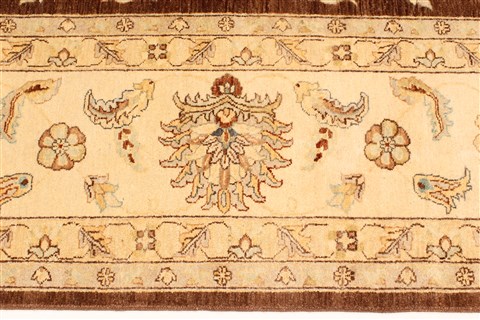 Pishavar Brown Hand Knotted 120 X 1410 Area Rug 250-30610 Image 7