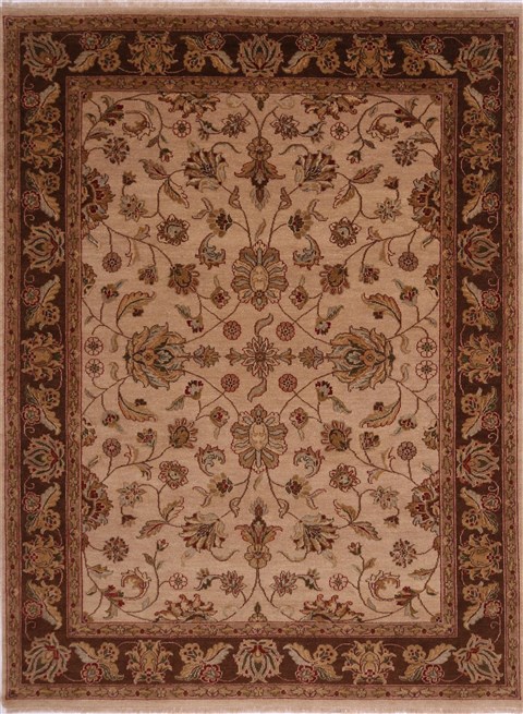 Jaipur Beige Hand Knotted 85 X 115 Area Rug 301-30614 Image 0
