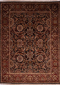 Jaipur Black Hand Knotted 9'0" X 12'3"  Area Rug 301-30615