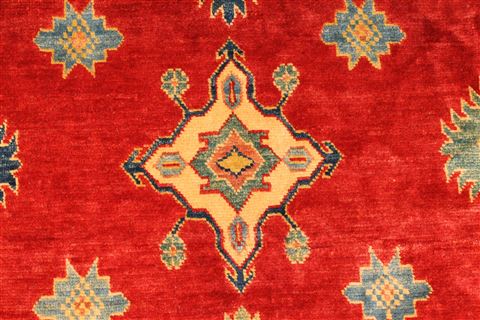 Kazak Beige Hand Knotted 109 X 147  Area Rug 250-30620 Image 2